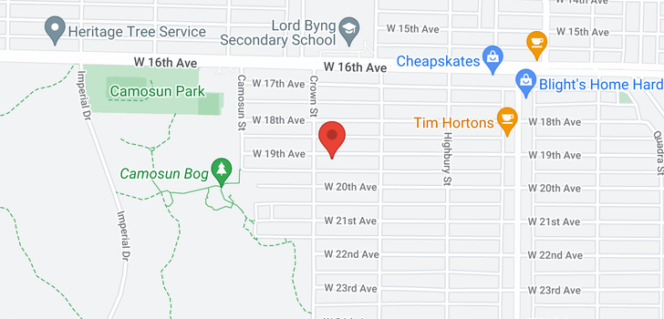 map of 3976 W 19TH AVENUE
